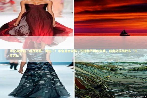 华宝基金陷“逼良为娼”罗生门！华宝基金发布一份措辞严厉的声明，谴责胡延梅散布“不实言论”