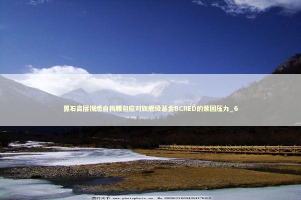 黑石高层据悉自掏腰包应对旗舰级基金BCRED的赎回压力_6