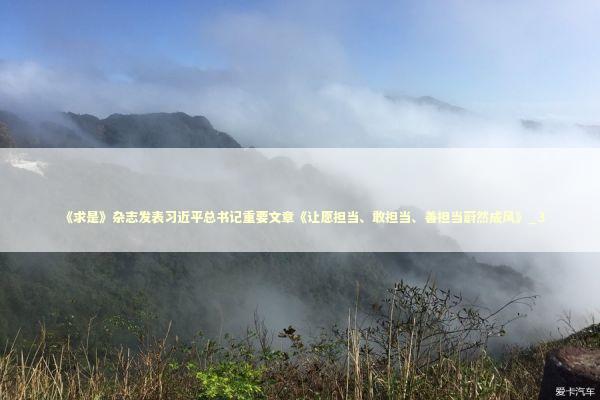 《求是》杂志发表习近平总书记重要文章《让愿担当、敢担当、善担当蔚然成风》_3