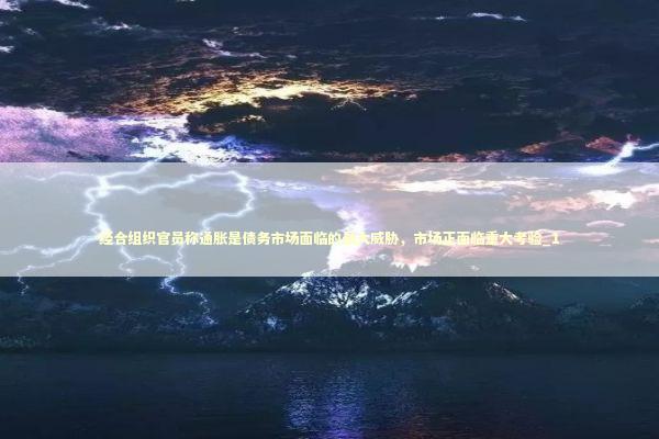 经合组织官员称通胀是债务市场面临的最大威胁，市场正面临重大考验_1